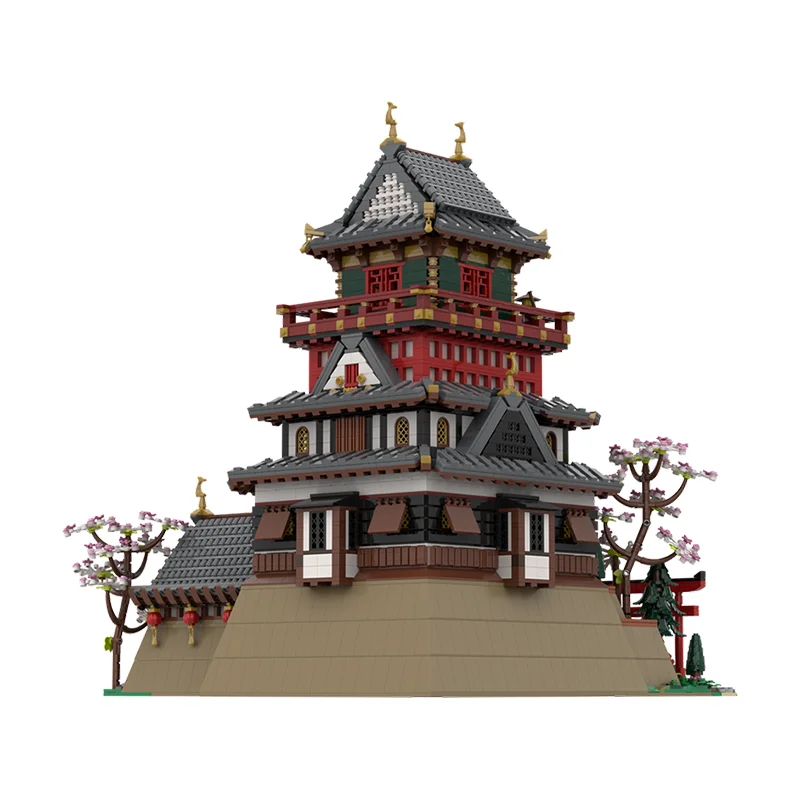 6618 stücke MOC Samurai Schloss 4 Bausteine Kreative Bau Modell DIY Montieren kreative idee Weihnachten spielzeug Geschenk
