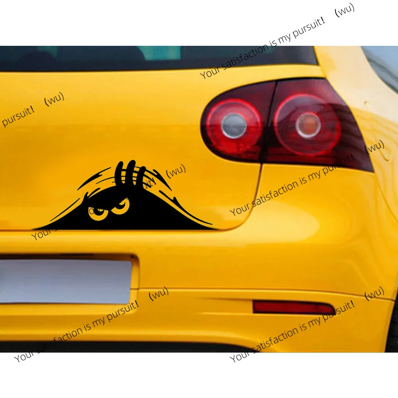 ZOCI-Funny Peeking  Car Sticker Window Body Trunk Cartoon Decal Sticker Black Red White Yellow Exterior Parts Car Accessories