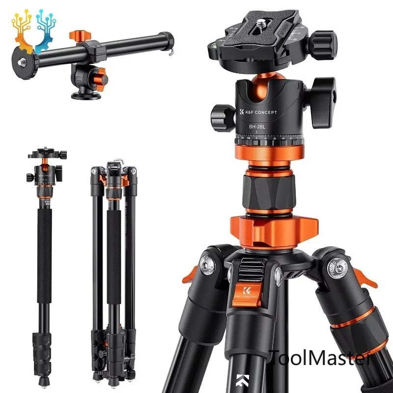 

【2026】K234A7+BH+28L KF09.087V5 K&F Concept Aluminum Tripod 360 Degree Ball Head Professional Tripod For Travel