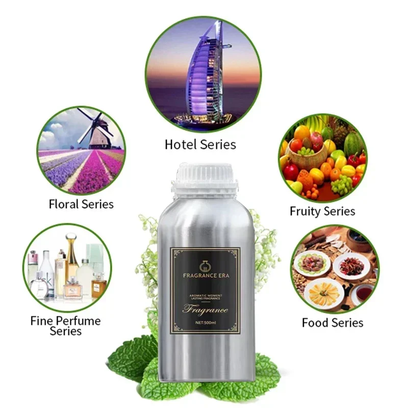 Difusor de aceite esencial para aromaterapia, humidificador de aire de 500ml, sin llama, para vestíbulo de Hotel y hogar