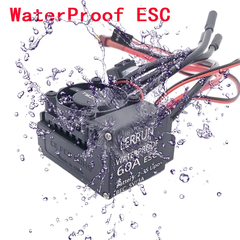 Impermeabile YSIDO ALU Shell LERRUN RC Car 60A 80A 120A 150A ESC per 1/8 1/10 1/12 1/14 motore Brushless RC