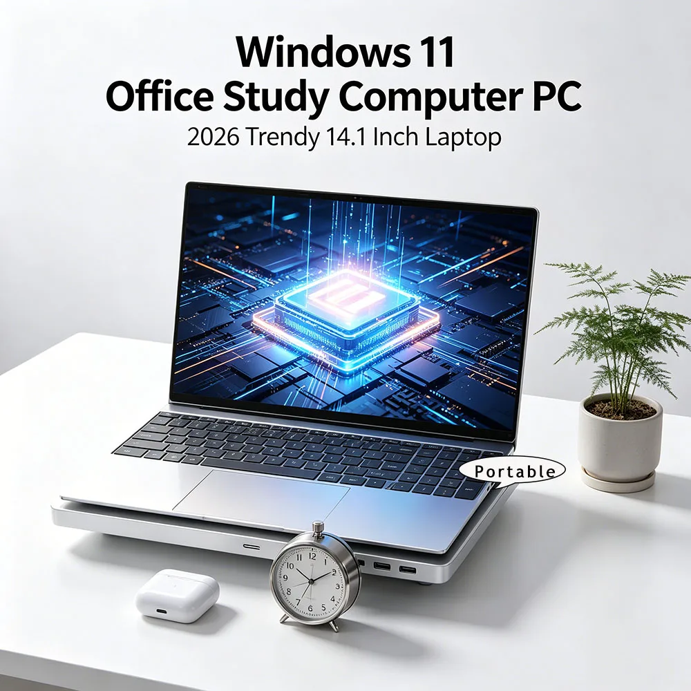 Ноутбук I9-9900 Intel N3700 14.1 дюйма, ультратонкий, премиум-класса, 2026, Windows 11, DDR4 16 ГБ/32 ГБ ОЗУ, 2 ТБ SSD, портативный бизнес-ноутбук ПК