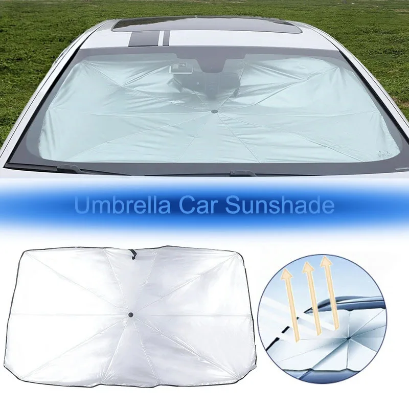 Car Sunshade Windshield Umbrella Front Sun Shade Parasol Foldable Summer Protection Car Seat Heat Insulation Car Accessories