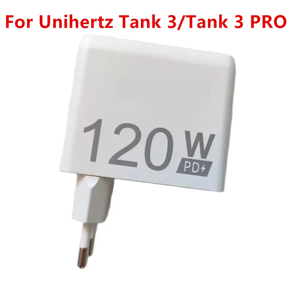 New For Unihertz Tank 3 Cell Phone 120W EU Fast PD Charger Power Adapter For Unihertz Tank 3 PRO+Type-C USB Cable Data Line