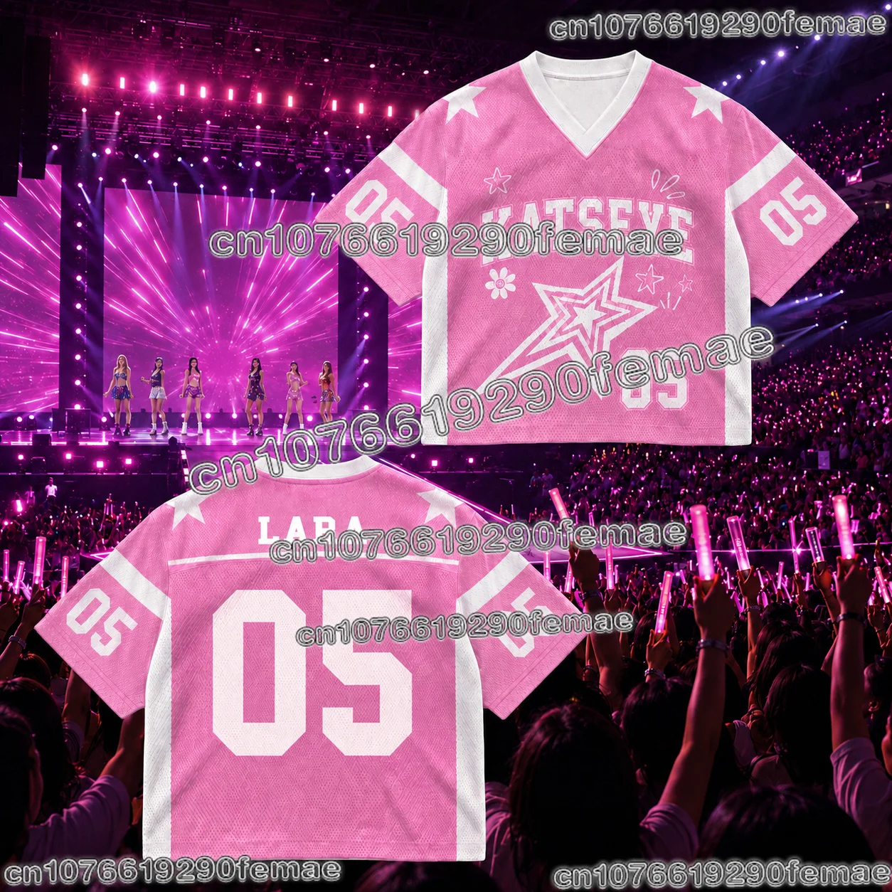 KATSEYE Concert Fan Jersey T Shirt Kpop Style Summer Casual Loose Streetwear Fashion Daily Wear Kids Adults Men Women Unisex