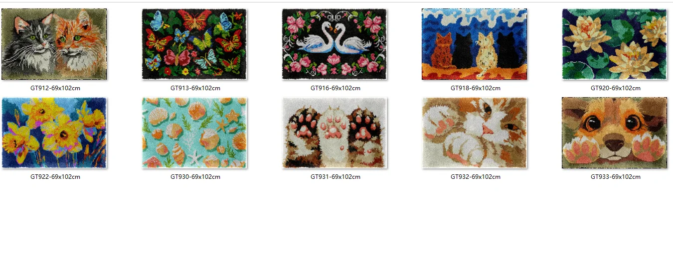 

Bee latch hook kit rug canvas printing ZD694 handwerken knooppakket diy carpet embroidery handmade Butterfly 69-102