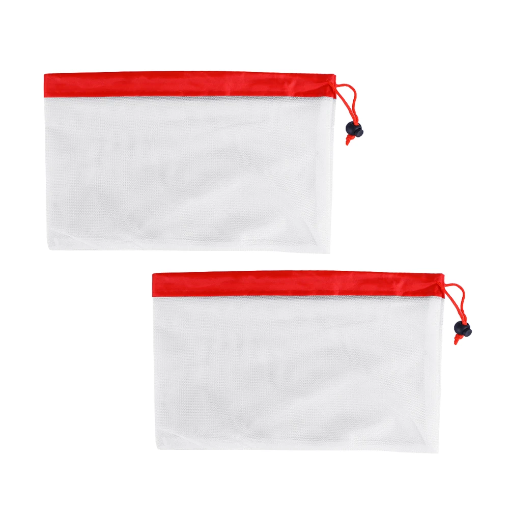 

5Pcs 8 Inch Reusable Mesh Produce Bags Washable Eco Friendly Grocery Storage Fruit Vegetable Mesh Bag for Picnic