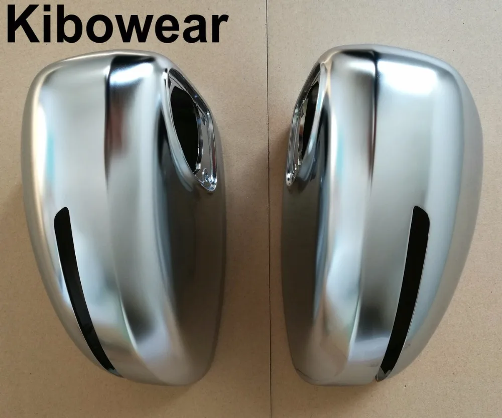 Side Wing Mirror Caps fit Audi TT MK2 TTS TTRS 8J 2006-2014 R8 2007-2011 Covers Silver Matte Chrome PAIR replace