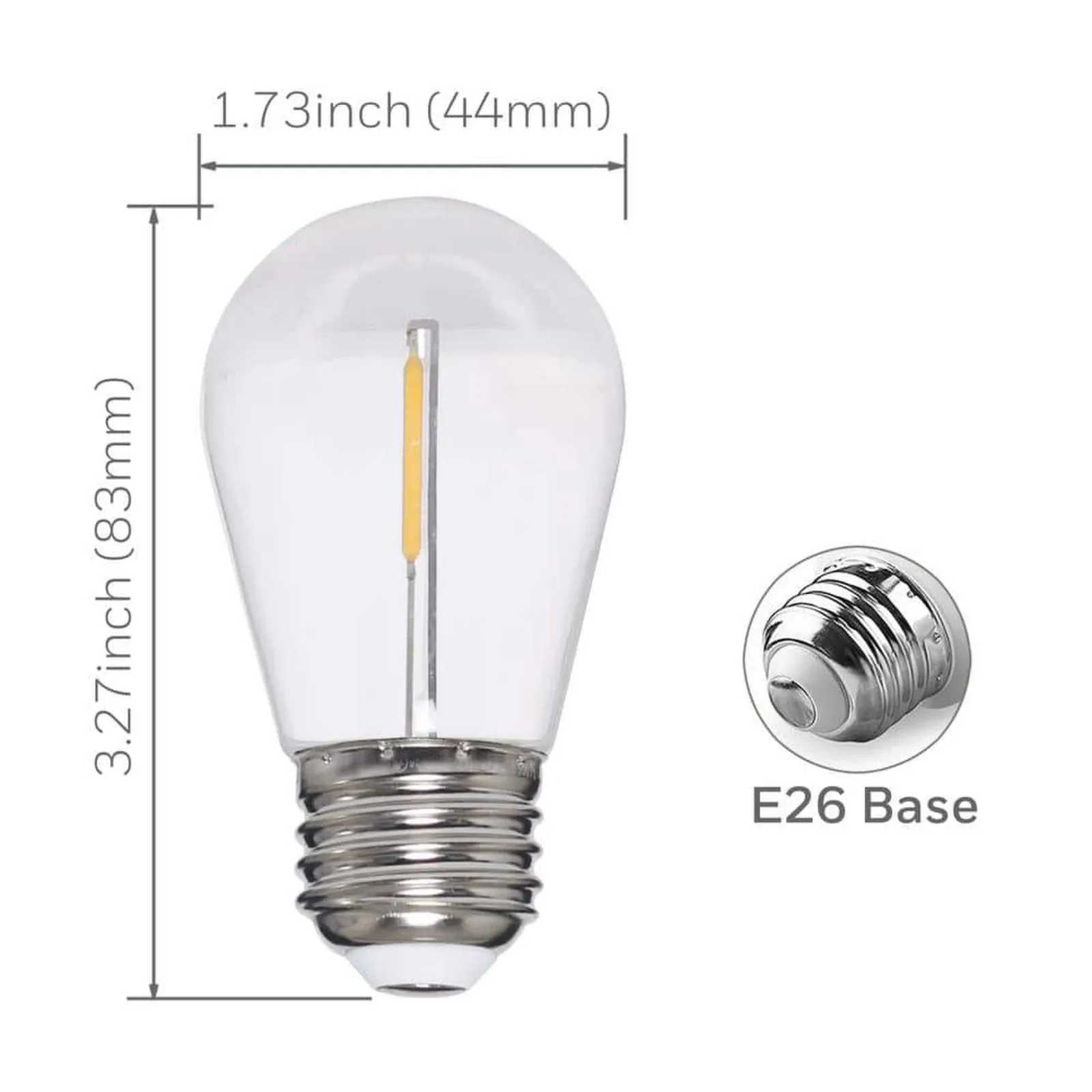 US Outdoor/Indoor 48 ft. Plug-In A-Shape Bulb String Light Set