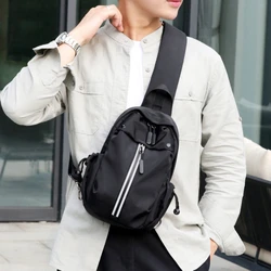 Waterproof Fabric Men's and Women's Universal Chest Bag Oxford Cloth Single Shoulder Diagonal Cross Bag Trendy Sports Chest Bag