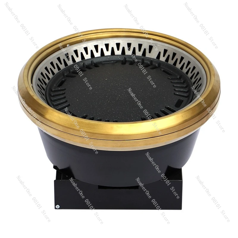 Commercial Round Electric Grill Pan Maifan Stone Non Stick for BBQ Buffet