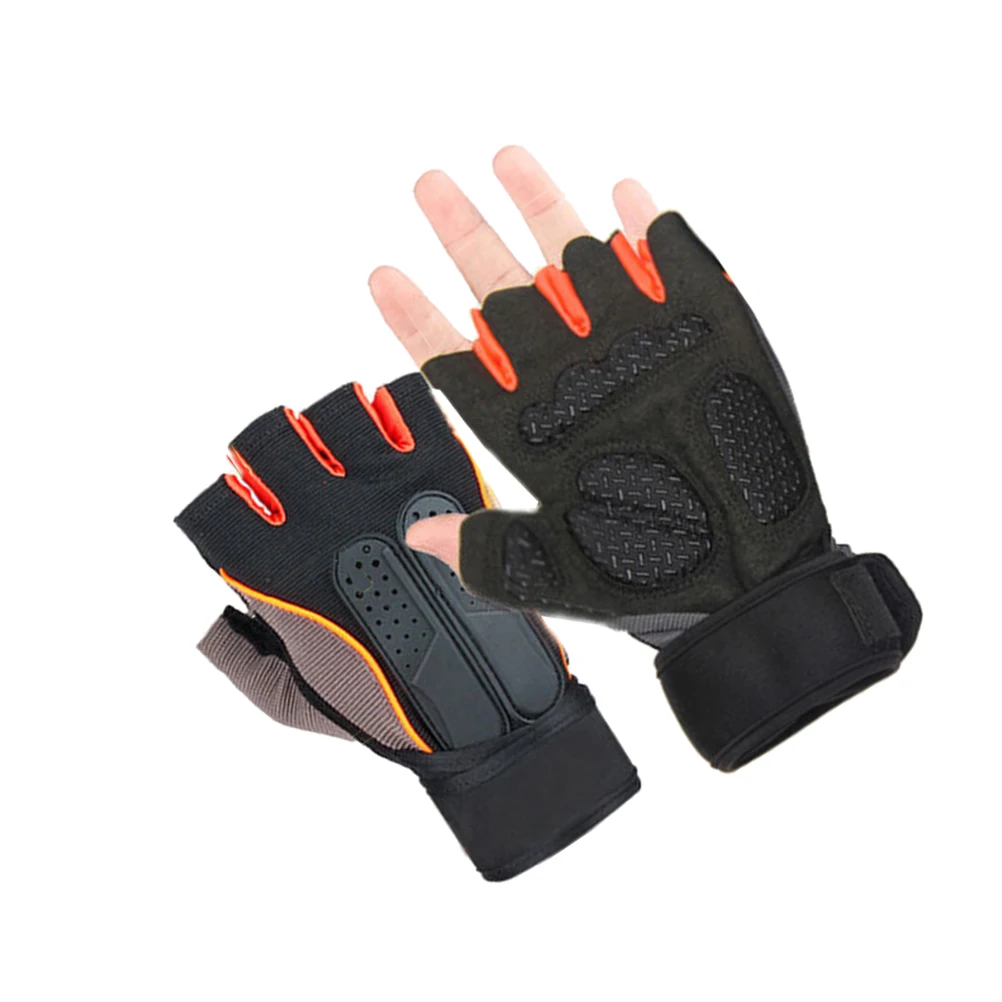 

1Pair Finger Vent Anti-Slip Half Finger Gloves Outdoor Sports Weightlifting Training Gloves Wrist Support Palm Protective