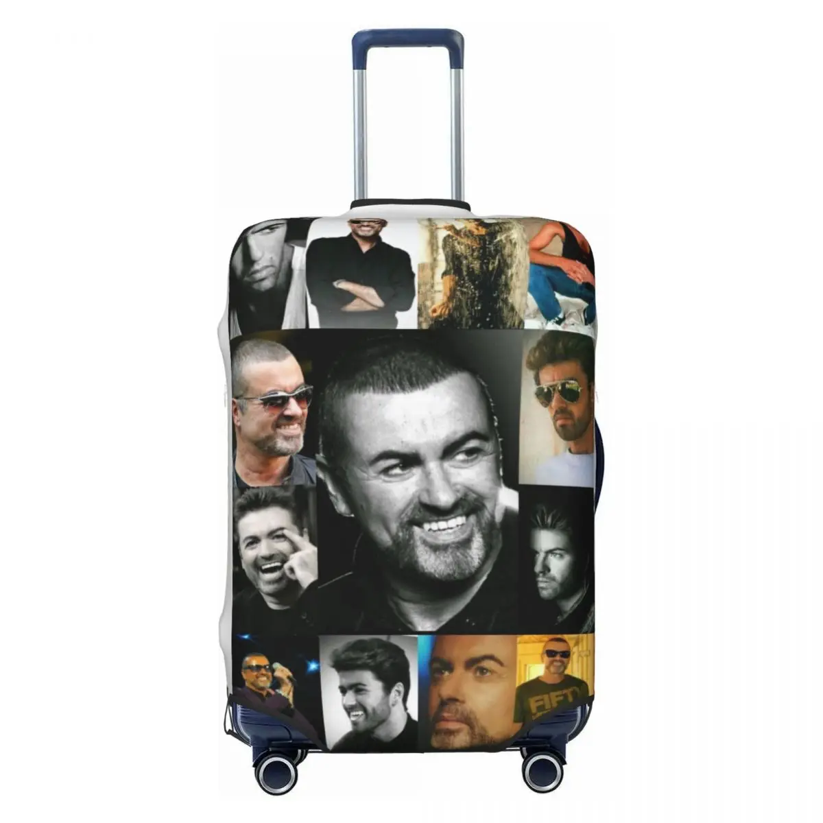 George Michael British Singer Suitcase Cover Flight Cruise Trip Practical Luggage Accesories Protector