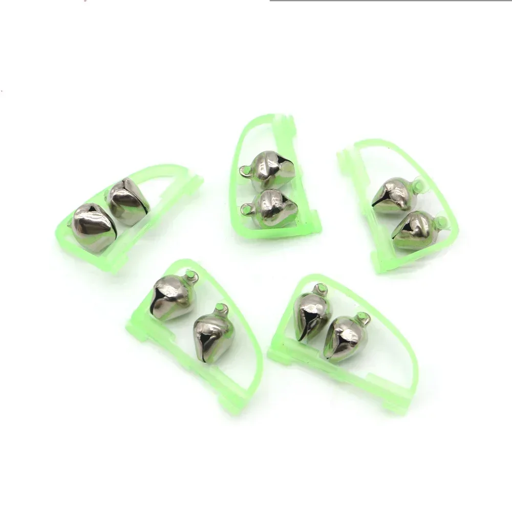 Plastic Twin Bells Clip On Night Fishing Tools Rod Bite Alarm Portable Fast Fishing Tackle Accessories