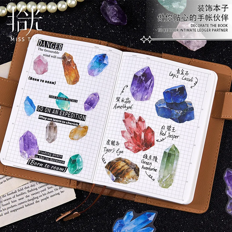 30 ピース/1 ロットかわいい文具ステッカークリスタルスピリットストーリー日記日記装飾携帯ステッカースクラップブッキングクラフトステッカー