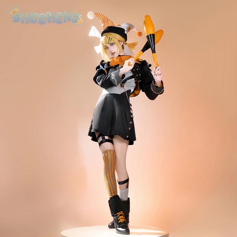 Anime Rin Len Kagamin Cosplay Costume Hat scarfsocks accessories Halloween Christmas cute fashion Kagamin Rin New uniform set