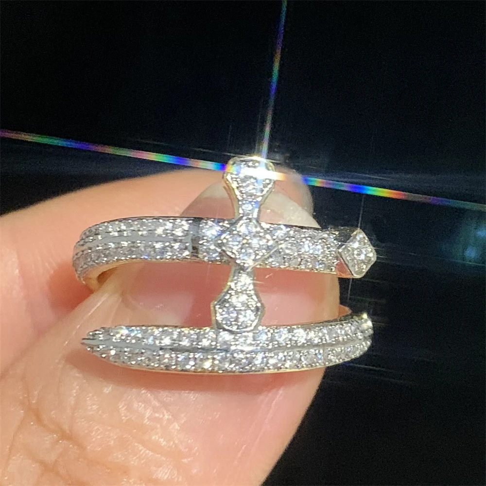 جديد وصول الزركون مطعمة سيف العدالة النحاس الدائري العصرية تنوعا الرجال المجوهرات