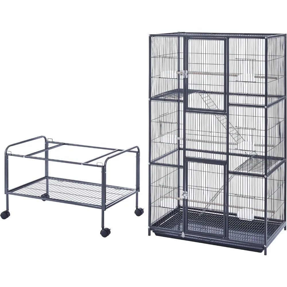 69inch Height Large Bird Cages Parrot Cage Wide Flight Metal Animal Cage for Budgie Parakeet Conure with Rolling Stand Wheels