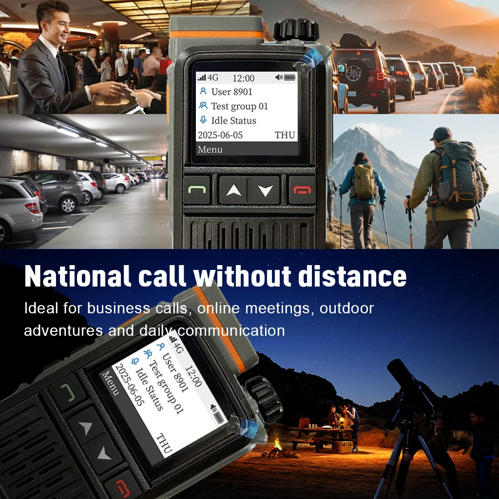 Landptt 4G Lte Network POC Radio with Sim Card Walkie Talkie Long Range 5000 Miles for Hiking and Camping Free Platform LH900