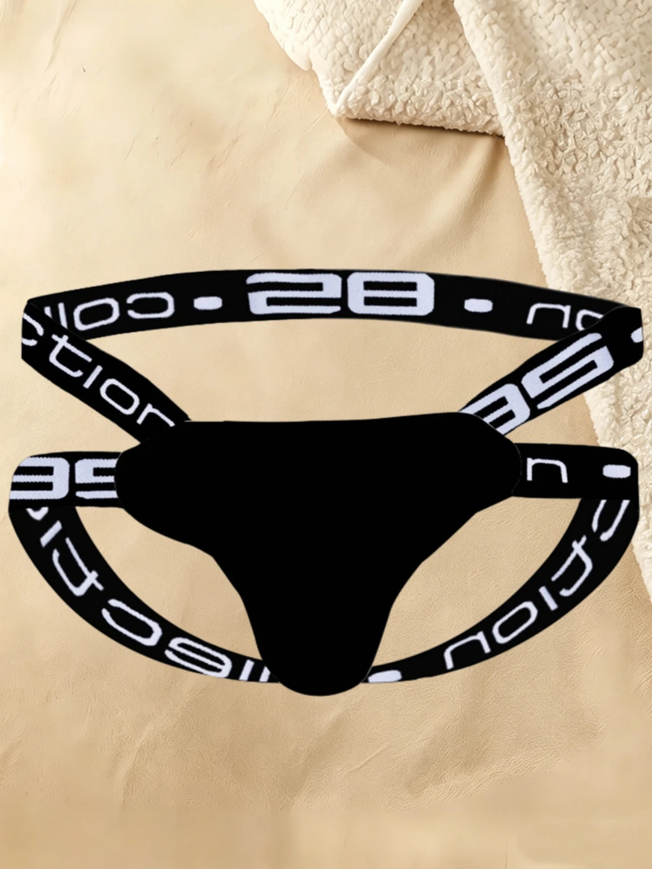 Men's T-shaped Breathable Underwear with Double Loop Wide Waist Low Profile No Trace Design 1PCS