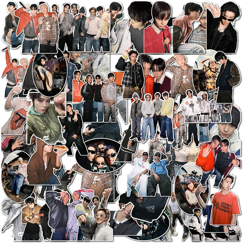 55Pcs/Pack Idols LNGSHOT Stickers RYUL Woojin Louis OHYUAL Photos Phone Luggage Notebook DIY Sticker Fans Collection Gifts