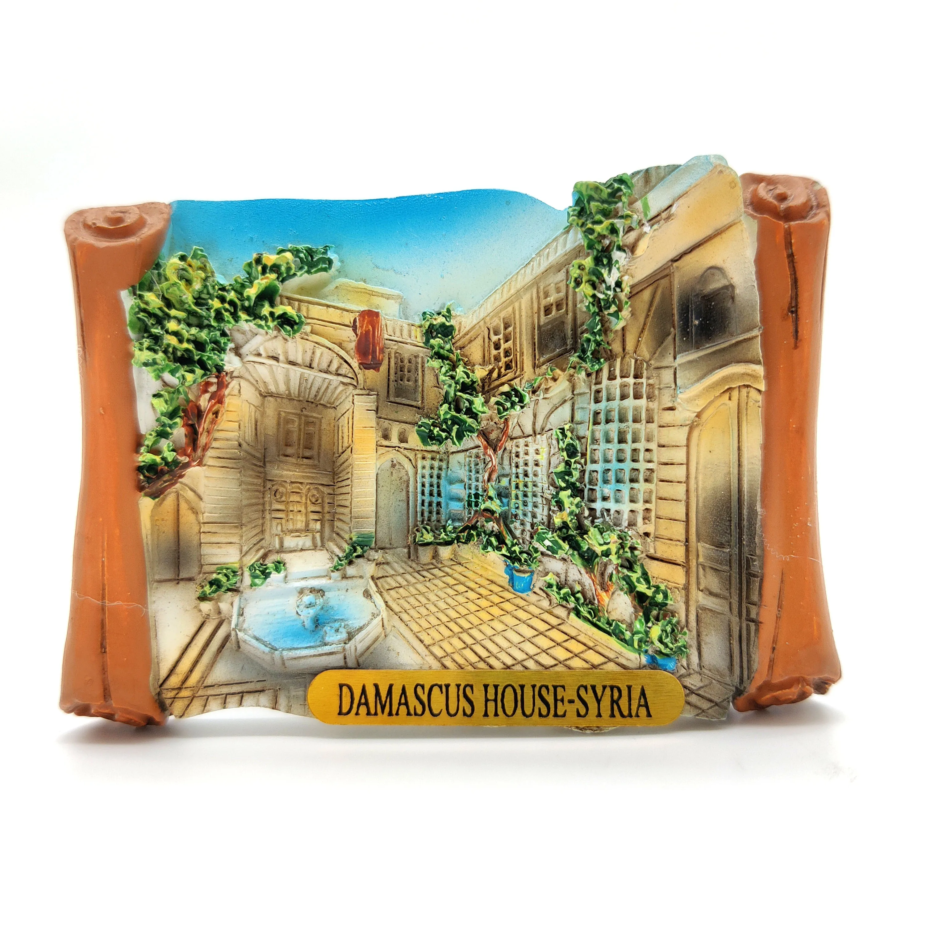 Syrian Element Fridge Magnets Scenic Spots and Historical Sites Syria 3D Souvenir Tourism Damascus Hama Aleppo Memorabilia