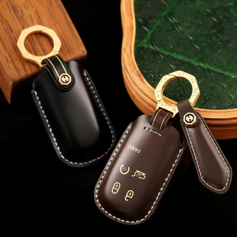 High-End Personality Genuine Leather Key Cover Protective Bag For Jeep Compass Cherokee Grand Cherokee Renegade Grand Commander