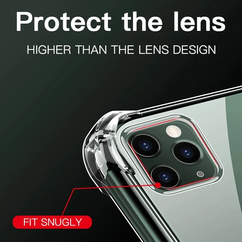 حافظة هاتف شفافة لهاتف آيفون 11 12 13 14 15 16 Pro Max Mini 16E 7 8 Plus Xr Xs SE 2020 2022 غطاء شفاف ناعم من السيليكون