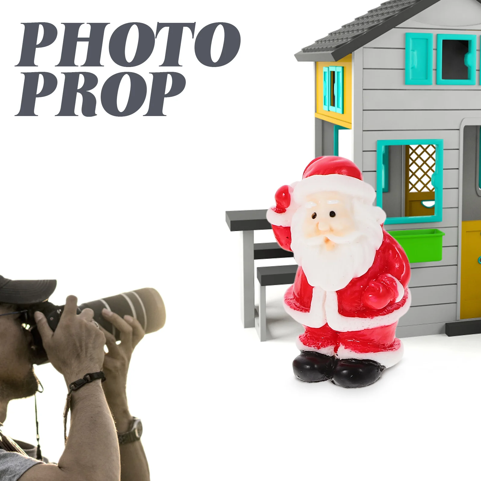 

8Pcs Mini Christmas Decorations Resin Ornament Adorable Xmas Accessory for Desktop Tabletop Holiday Decor Miniature Model