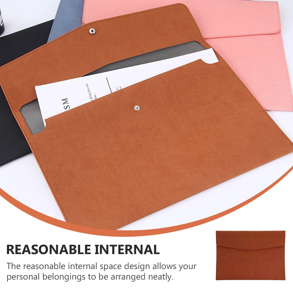حقيبة A4 PU، حامل ملفات الأعمال، حقيبة مكتب ذات سعة كبيرة، أنيقة ومريحة وخفيفة الوزن #4