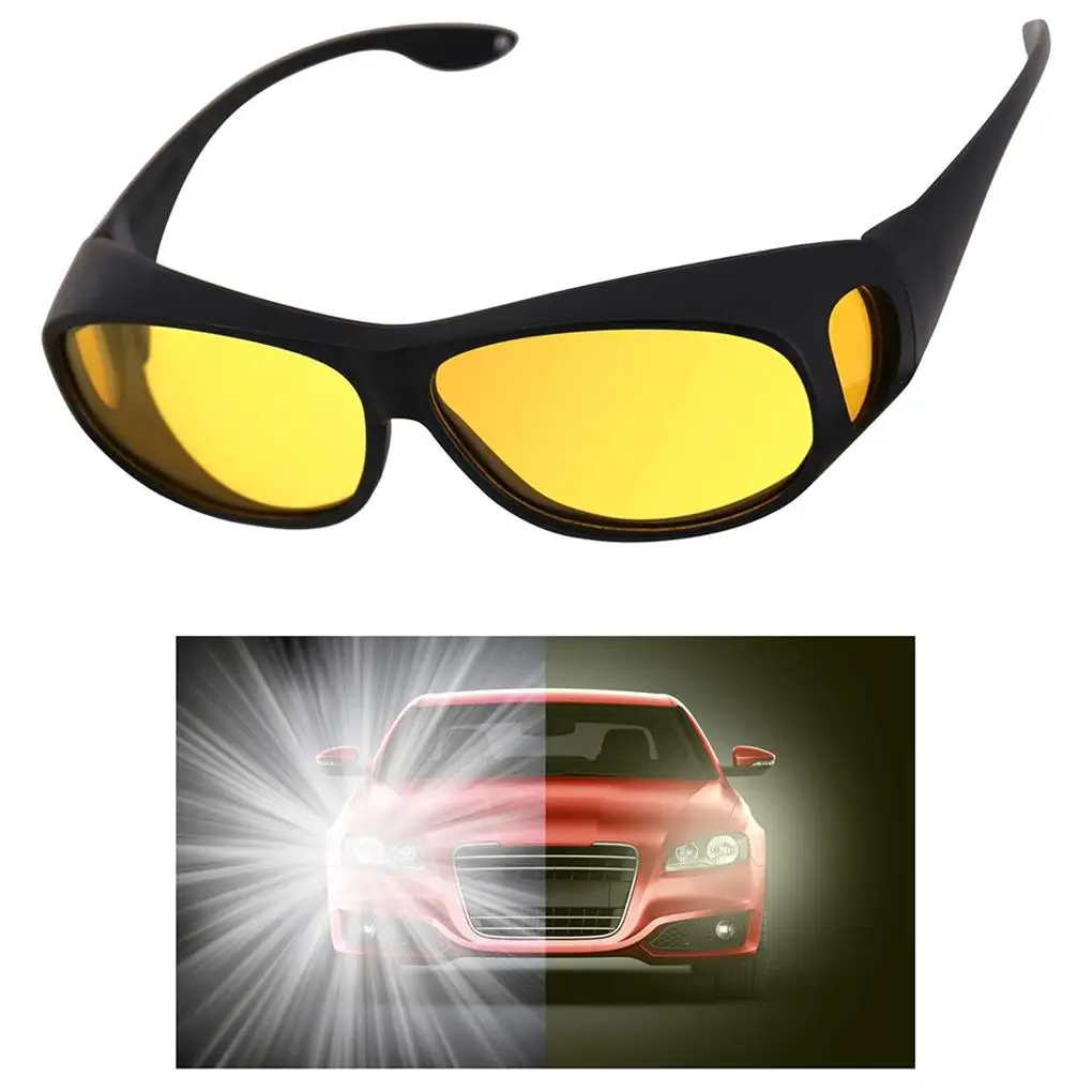 Night Vision Sunglasses Anti Glare Padded Enhanced Light Glasses Prevention Outdoor Sport Protective Gears for Driving