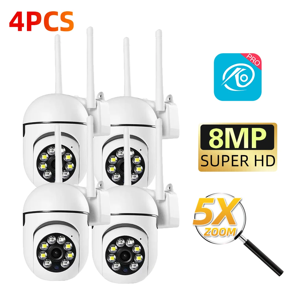 PEGATAH 2,4G 8MP Kameras Wifi Video Überwachung IP Indoor Sicherheit Schutz Monitor 5,0X Zoom Hause Drahtlose Track Alarm O-Kam pro 8