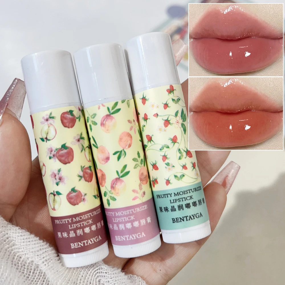 Bálsamo labial de Color fruta, hidratante de larga duración, lápiz labial rojo, resistente al agua, tinte labial, cuidado de labios, Primer maquillaje para niña