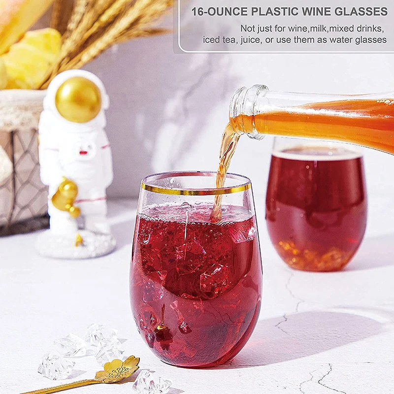 360ml Shatterproof Plastic Win - Wine Beer Red ulasan dan harga