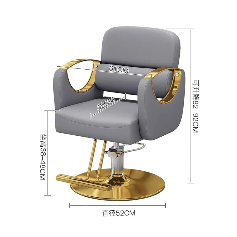 Luxury Personalized Barber Chair Beauty Hidraulic Professional Leg Rest Chair Swivel Advanced Adjustable Cadeira Salon Furniture