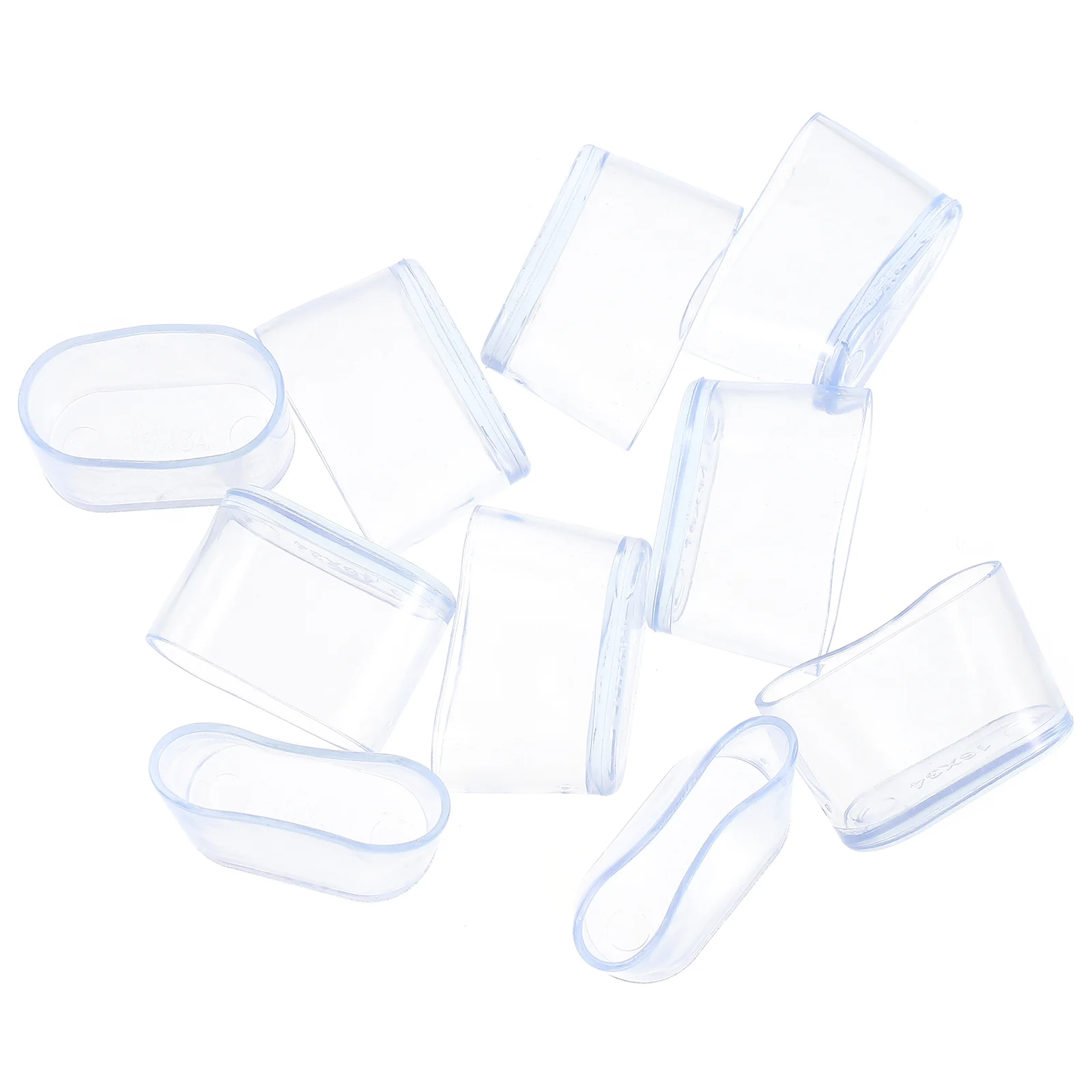 10 Pcs Table and Chair Protection Pad Furniture Accessories Chairs Legs Mat Floor Protector Pvc Covers Oval Caps