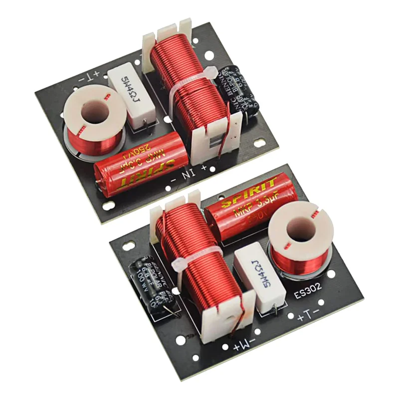 2Pcs Speaker Crossover Speaker Frequency Divider Board Treble Bass Audio Crossover Filters Frequency Distributor