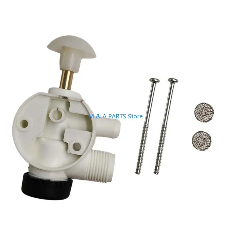 U1JF Upgraded 385314349 RVs Water Valves Assembly Campers Trailer Toilet Repair for Sealand Vacuflush