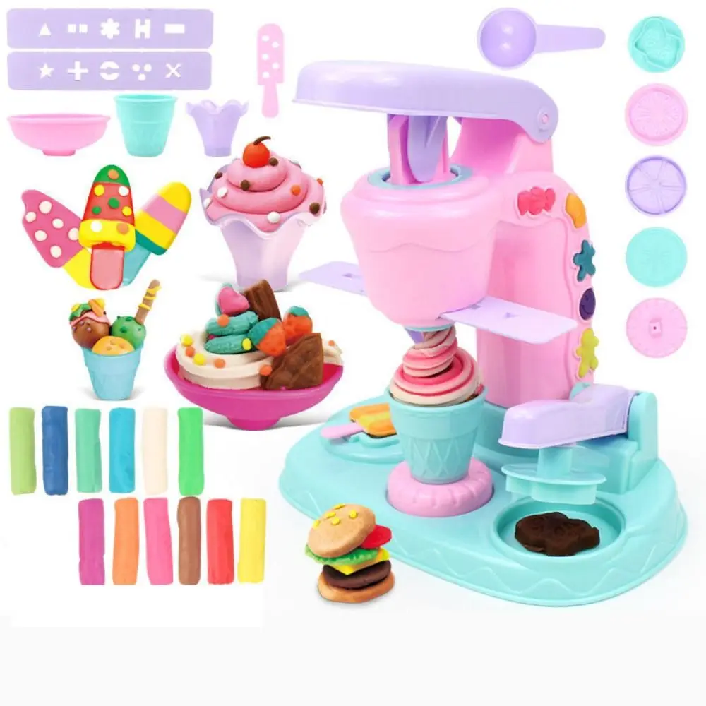 Design unico Creatore fai-da-te Giocattolo Strumento di stampo fatto a mano Design interessante Strumento creativo fai-da-te Macchina per tagliatelle per gelato in argilla colorata