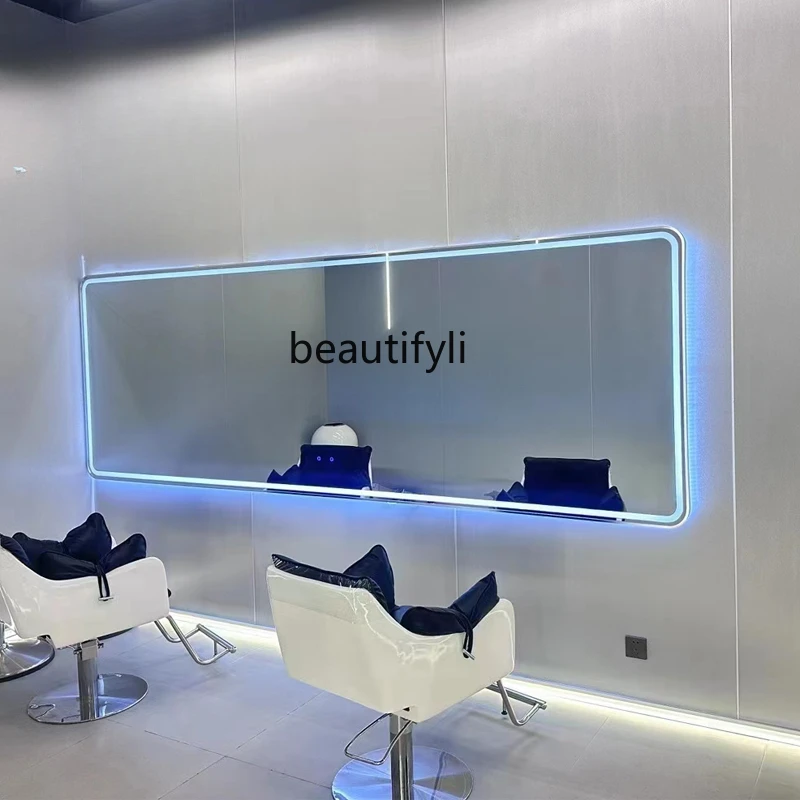 Hair Styling Station Hair Salon Chase Mirror Horizontal Wall with Light Smart Integrated Single and Double-Sided Beauty