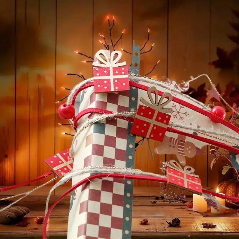 

Рождественские украшения, лента, золотой орнамент, праздничная вечеринка, декоративные праздничные ленты, украшения «сделай сам», рождественские аксессуары