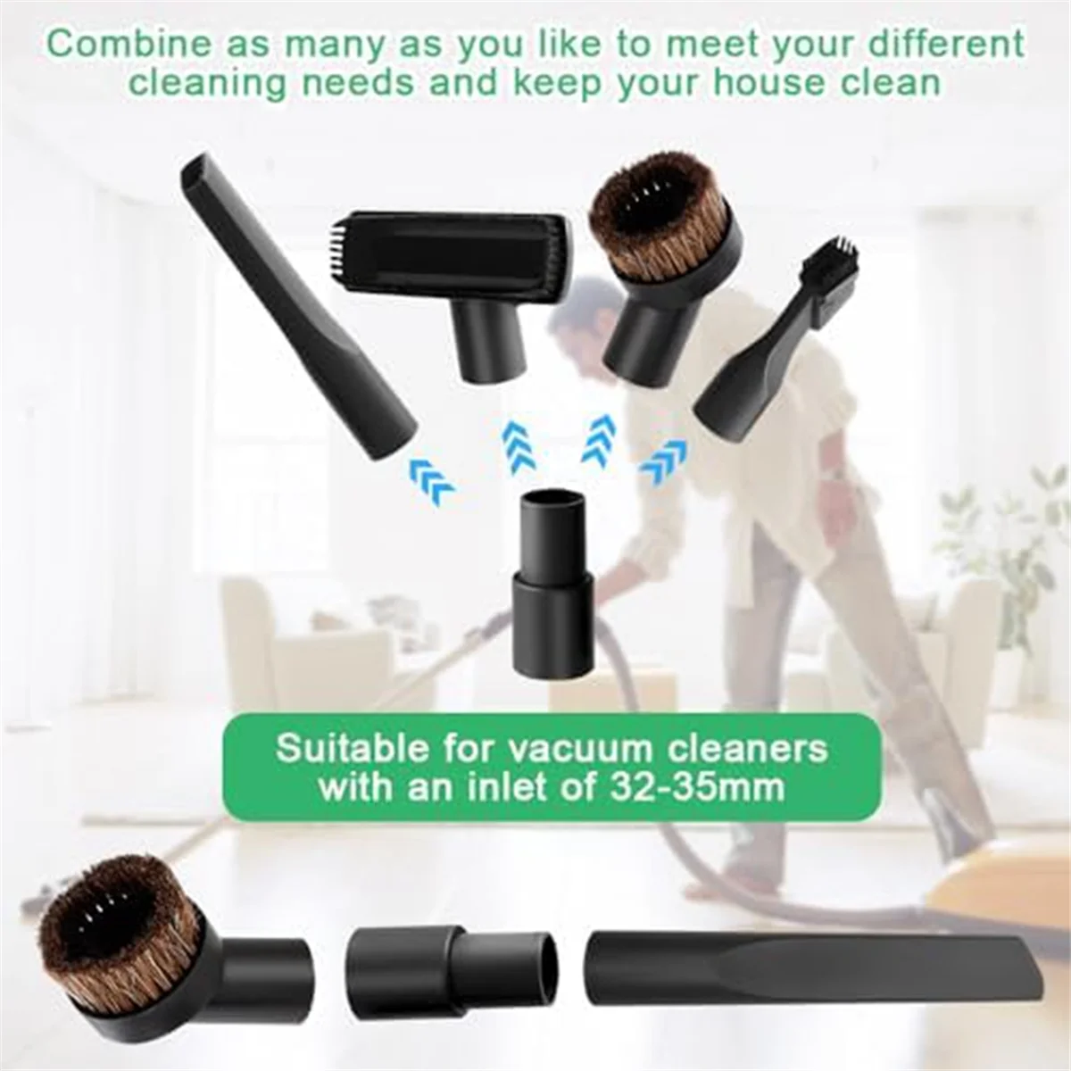 Akcesoria do odkurzaczy 32/35MM Końcówki do odkurzaczy Końcówka do odkurzacza samochodowego Nadaje się do odkurzaczy 32/35MM