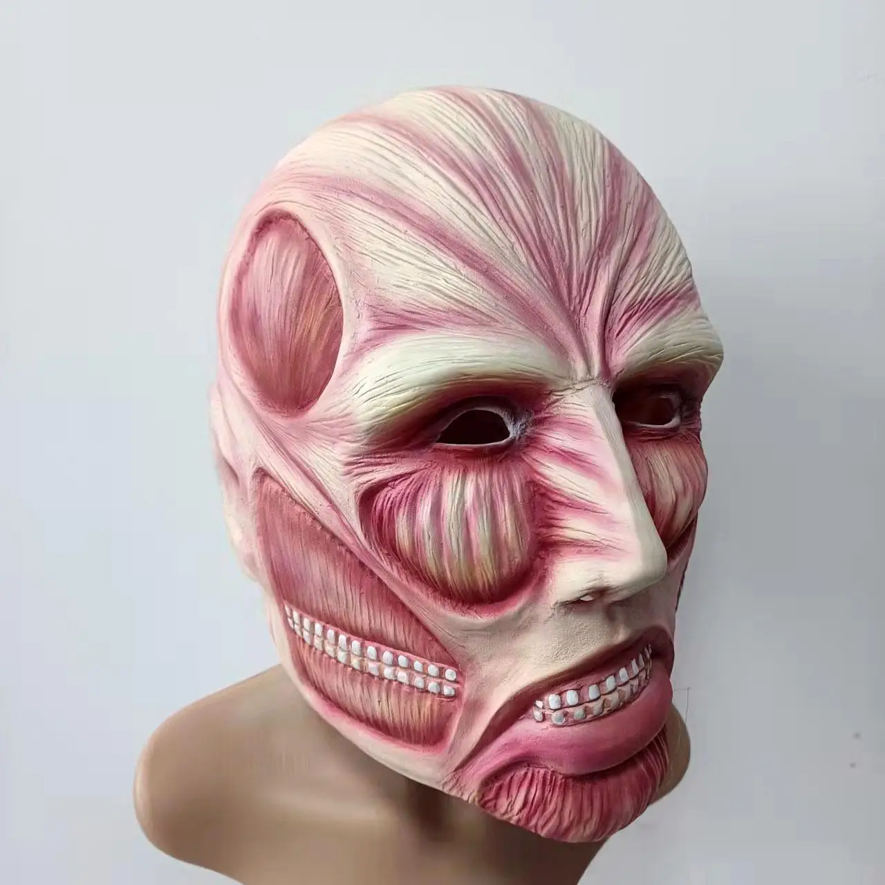 Realistische Anatomische Muskel-Textur Vollkopf-Latexmaske Gruselige Muskel-Menschen-Gesichtsmaske Halloween-Maskerade Cosplay-Party-Requisiten – Detail 3