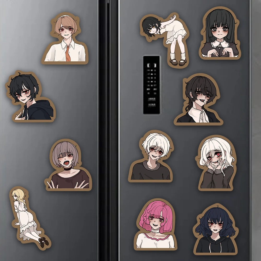 50개입 어두운 색상 캐릭터 학생 스티커 DIY 휴대폰 케이스 노트북 보온병 장난감 스티커