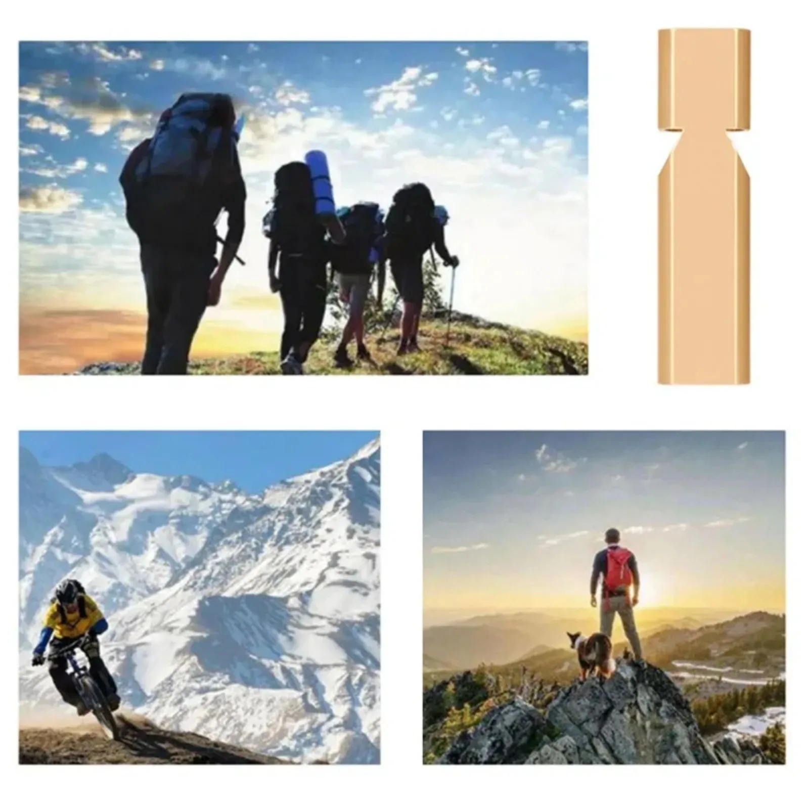 أداة خارجية صفارة إنقاذ للمشي لمسافات طويلة والتخييم وتسلق الجبال، قطعة واحدة من صفارة التردد المزدوج من سبائك الألومنيوم، أداة Edc لموقع المخيم #6