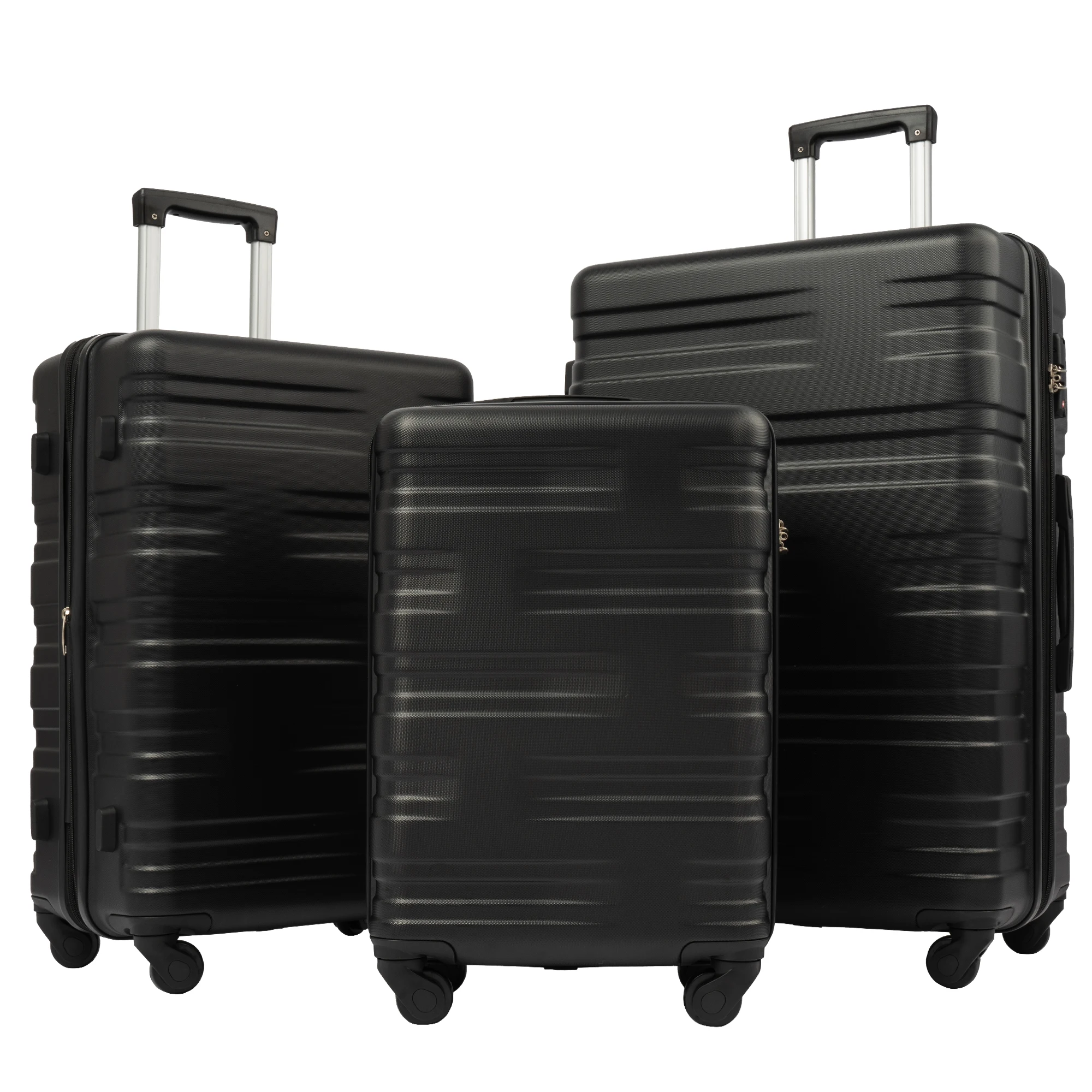 

3 pcs Suitcase Set, Portable Lightweight Hardshell Spinner Wheel Travel Luggage With TSA Lock, For Travel, Business