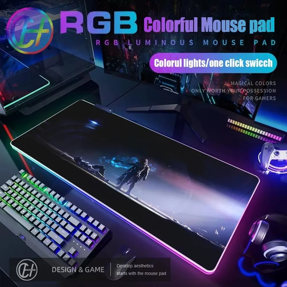 

D_destiny 2 anime character luminous super large RGB office game competitive keyboard pad GAME Mouse Pad CS-GO