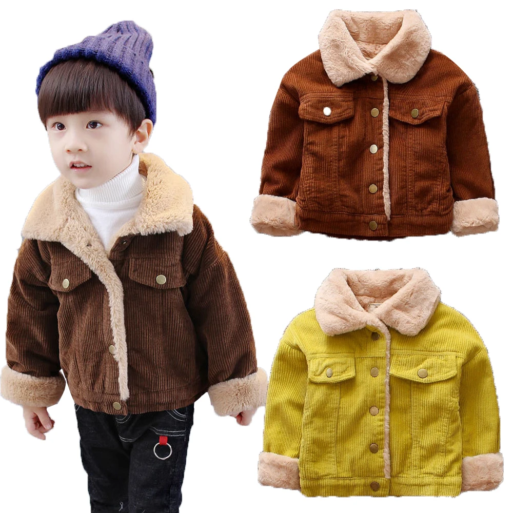 Newborn Baby Children's Clothing For KidsAutumn Winter Jackets Boys Girls Warm Coral Velvet Plush Outfits Long Sleeve Kids Coats