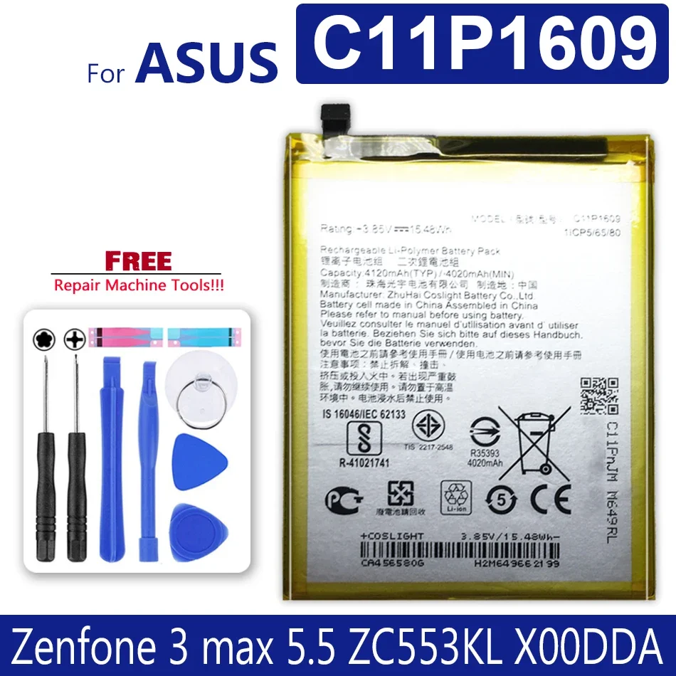 C11p1609 Real 4120mAh Battery For ASUS Zenfone 3 Max 5.5\