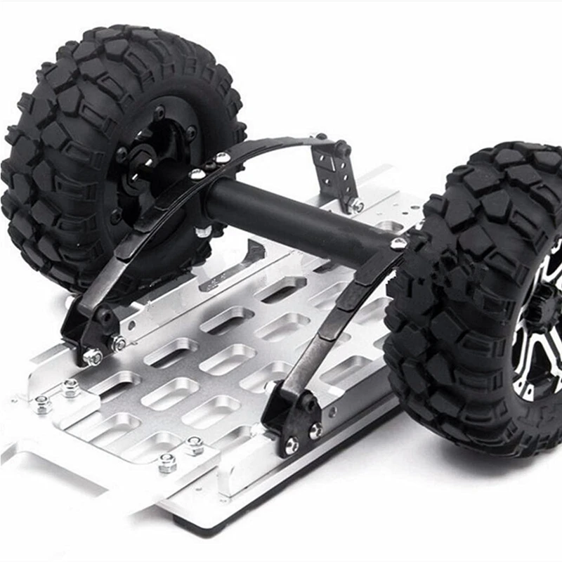 Juego de resortes de hoja para coche teledirigido, 4 piezas, 1/10, chasis HighLift para 1/10 D90 RC Crawler, piezas negras